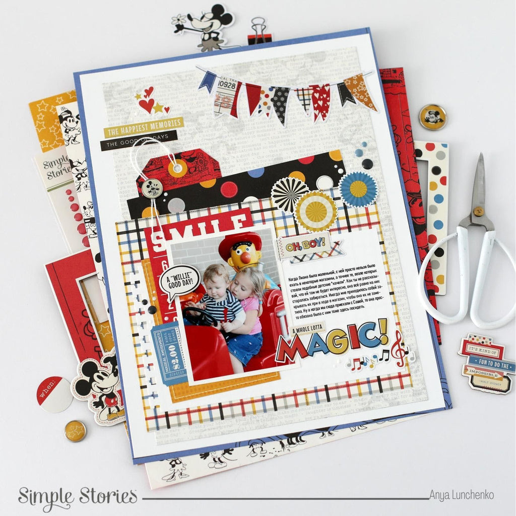 Simple Stories Say Cheese Classic Mouse Big Bits And Pieces 23420 Disney Magic Layout