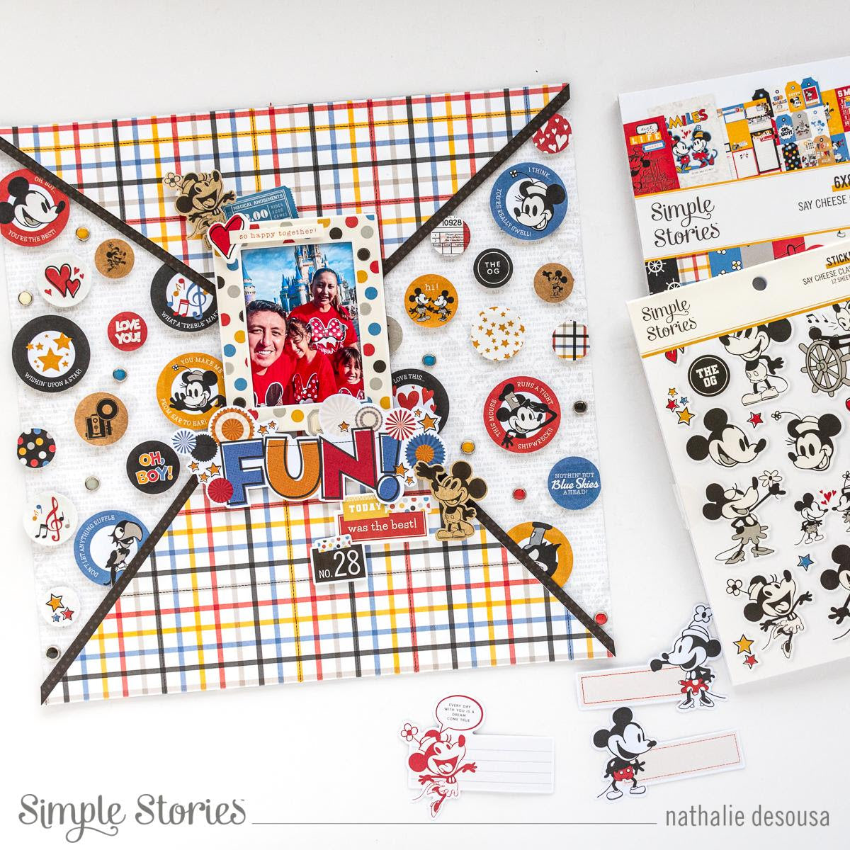 Simple Stories Say Cheese Classic Mouse Big Bits And Pieces 23420 Walt Disney Vacation Layout