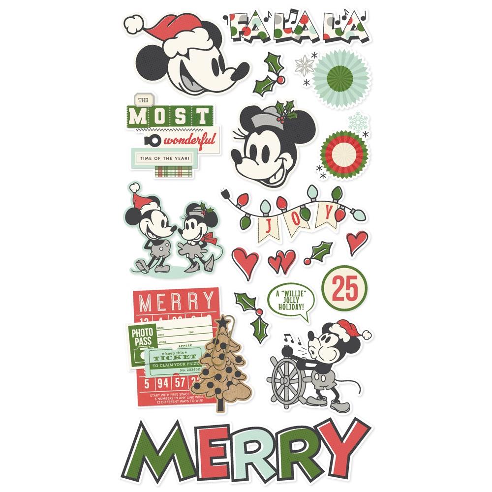 Simple Stories Say Cheese Classic Mouse Christmas 6 x 12 Chipboard 25208 Detailed Image