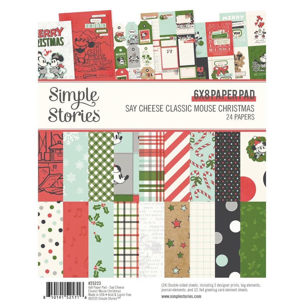 Simple Stories Say Cheese Classic Mouse Christmas 6 x 8 Paper Pad 25223