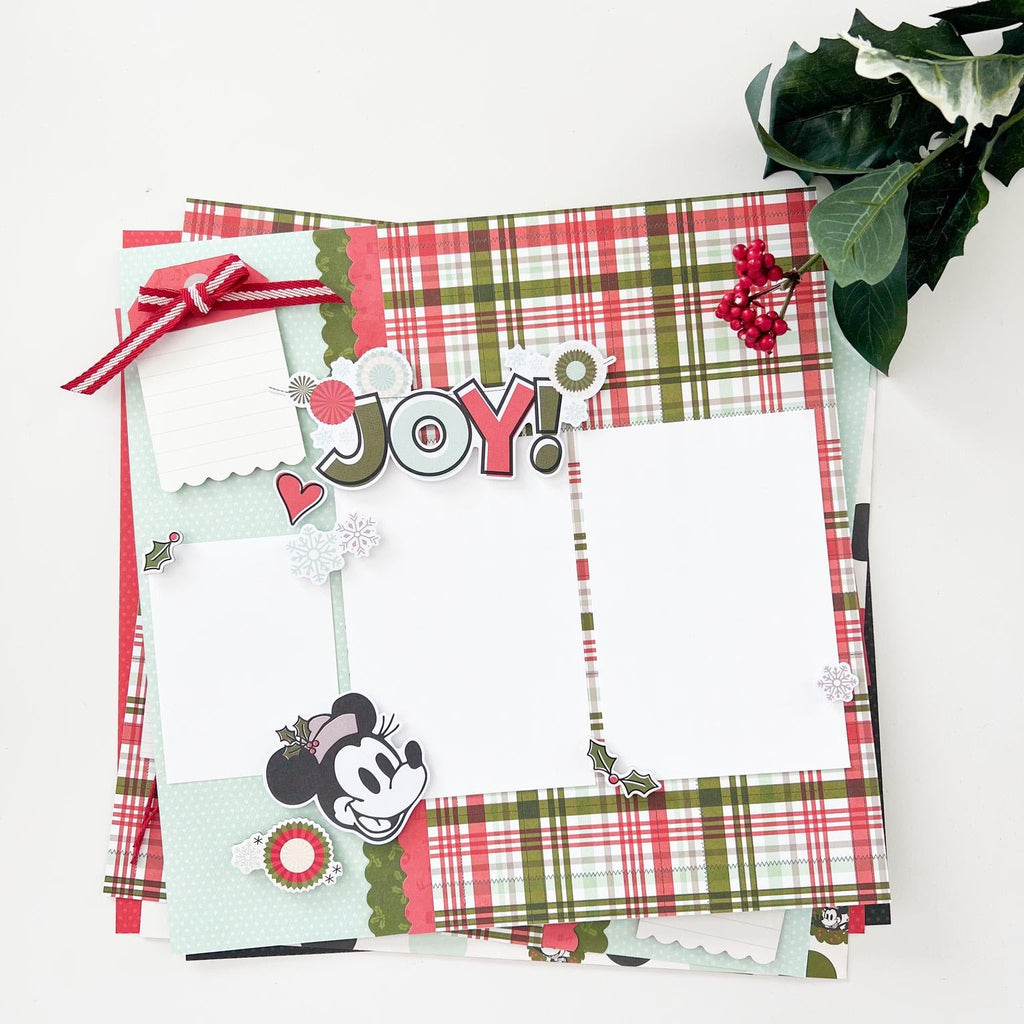 Simple Stories Say Cheese Classic Mouse Christmas 6 x 8 Paper Pad 25223 Joy Layout