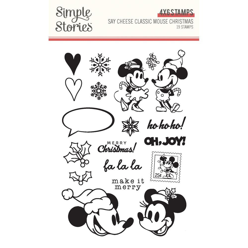 Simple Stories Say Cheese Classic Mouse Christmas Clear Stamps 25216