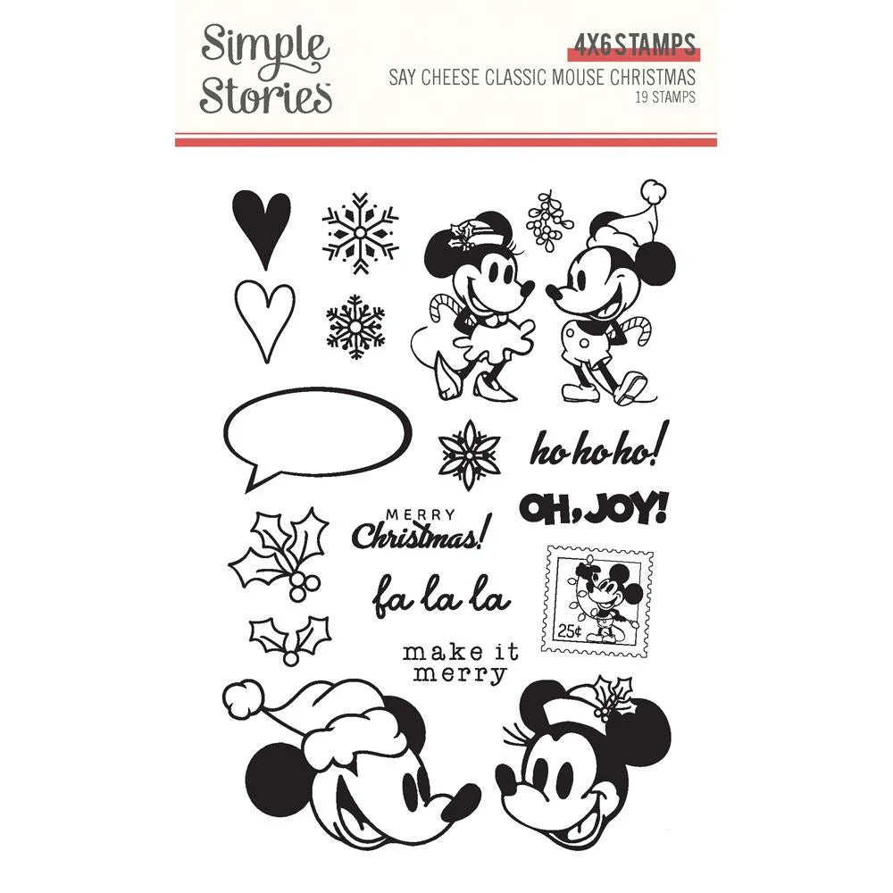 Simple Stories Say Cheese Classic Mouse Christmas Stamps And Dies Bundle 25216