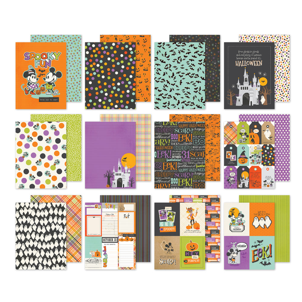 Simple Stories Say Cheese Classic Mouse Halloween 6 x 8 Paper Pad 27216 Image Swatches