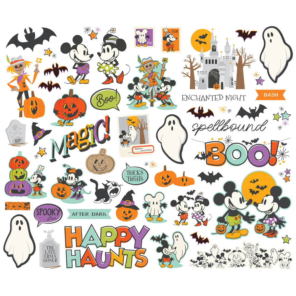 Simple Stories Say Cheese Classic Mouse Halloween Bits And Pieces 27219 Haunted Sentiments