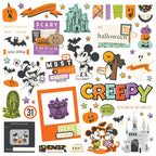 Simple Stories Say Cheese Classic Mouse Halloween Chipboard Pieces 27218 Scary Sentiments