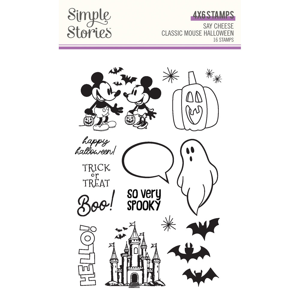Simple Stories Say Cheese Classic Mouse Halloween Clear Stamps 27217
