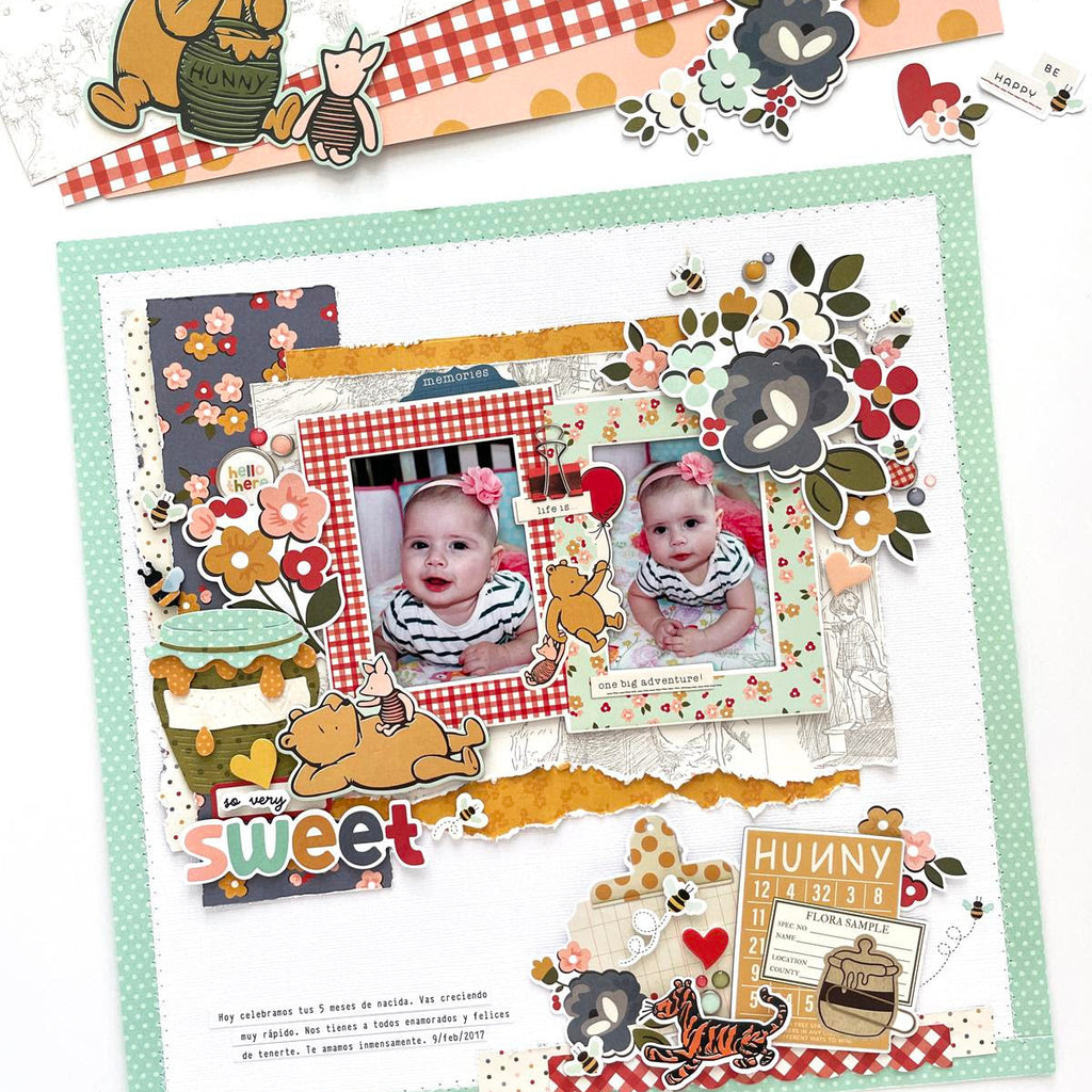 Simple Stories Say Cheese Classic Pooh 12 x 12 Collector's Essential Kit 23901 New Baby Layout