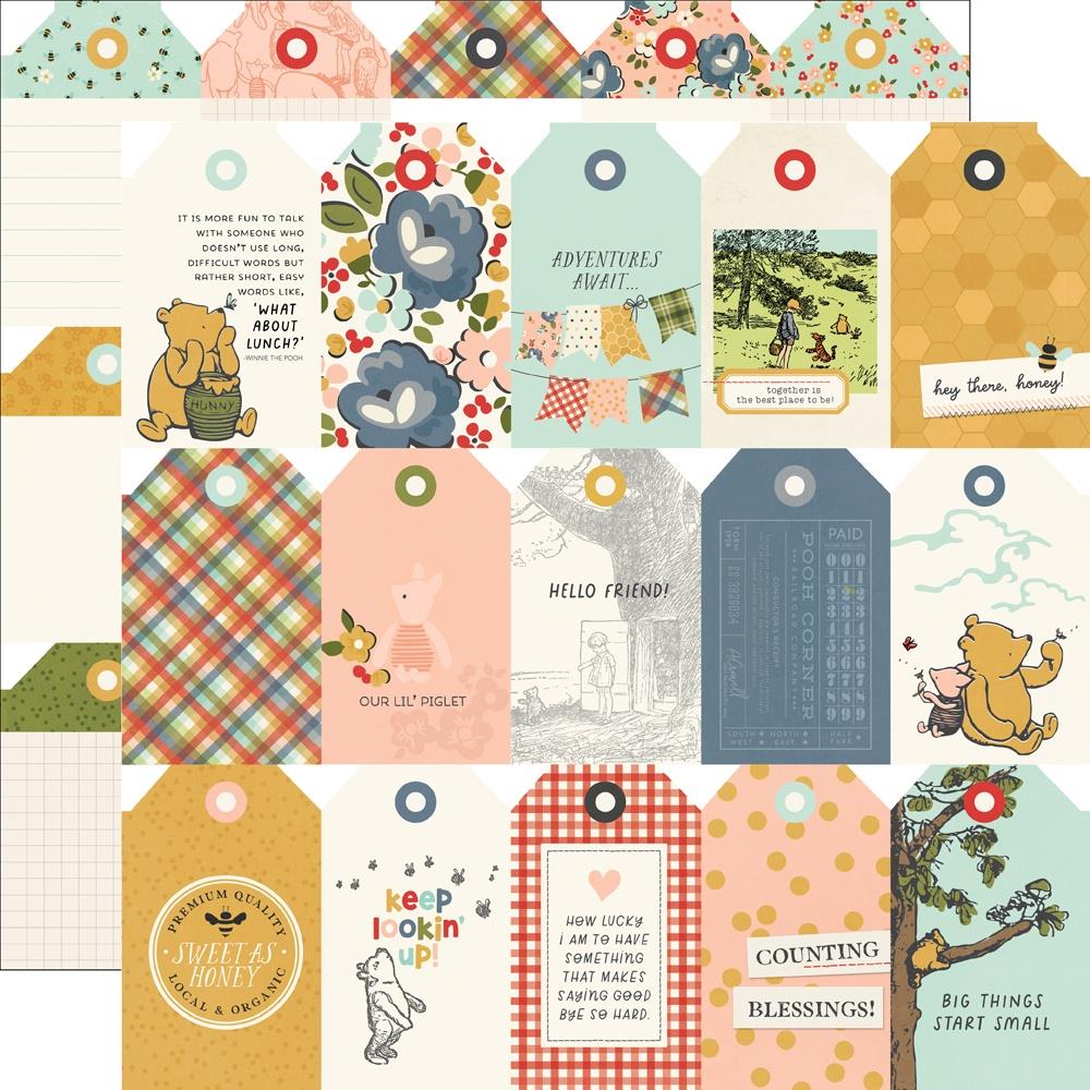 Simple Stories Say Cheese Classic Pooh 12 x 12 Collector's Essential Kit 23901 Tag Elements