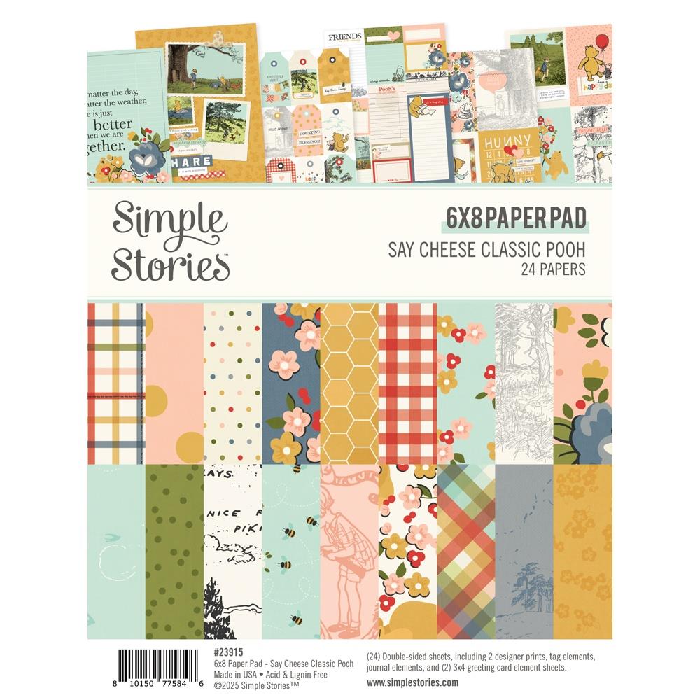 Simple Stories Say Cheese Classic Pooh 6 x 8 Paper Pad 23915