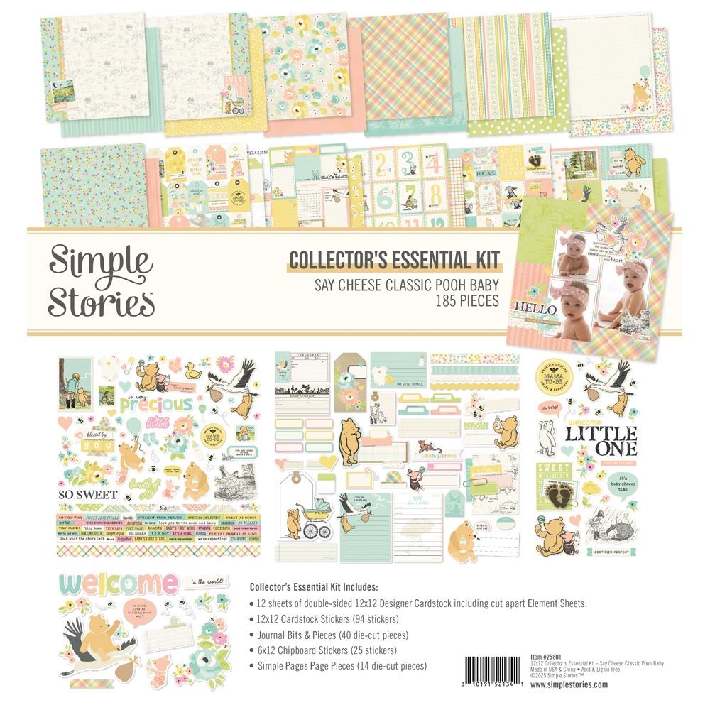 Simple Stories Say Cheese Classic Pooh Baby 12 x 12 Collector's Essential Kit 25801