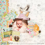 Simple Stories Say Cheese Classic Pooh Baby Big Bits And Pieces 25830 You Have My Whole Heart Layout
