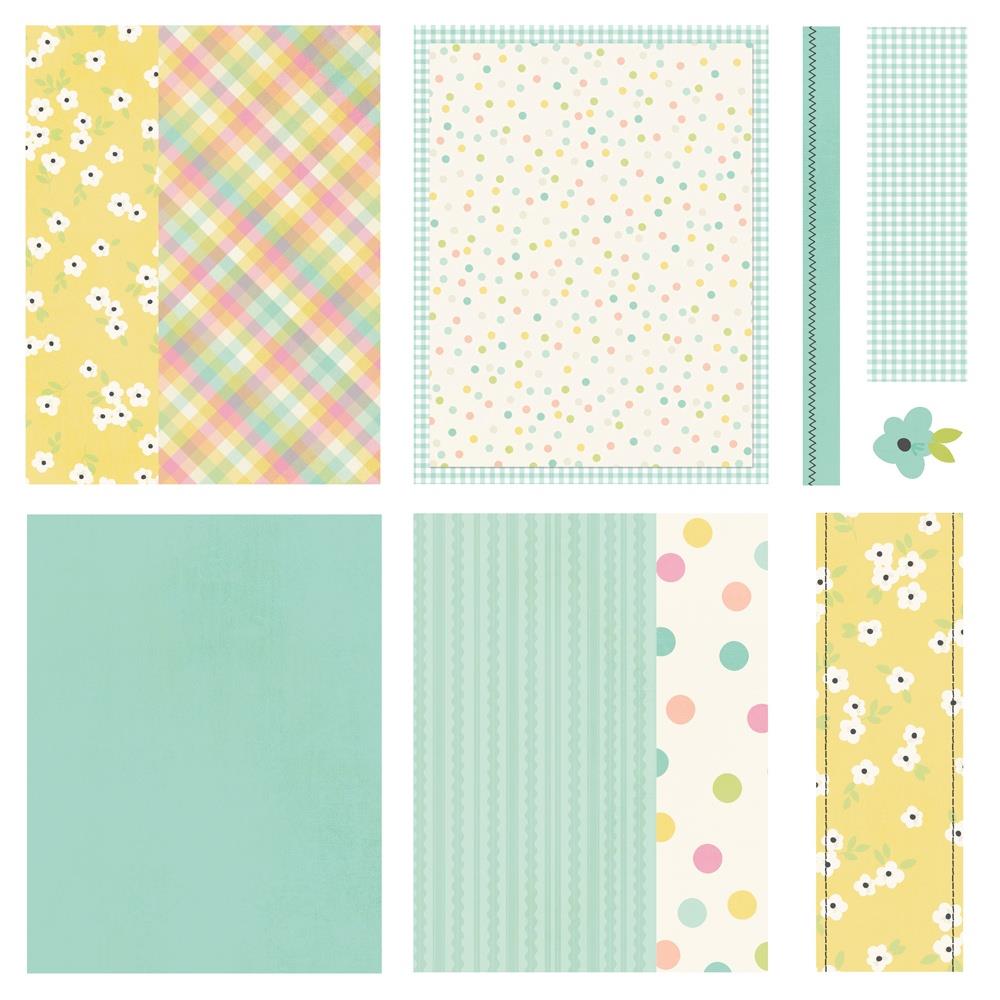 Simple Stories Say Cheese Classic Pooh Baby Card Kit 25836 Colorful Patterns