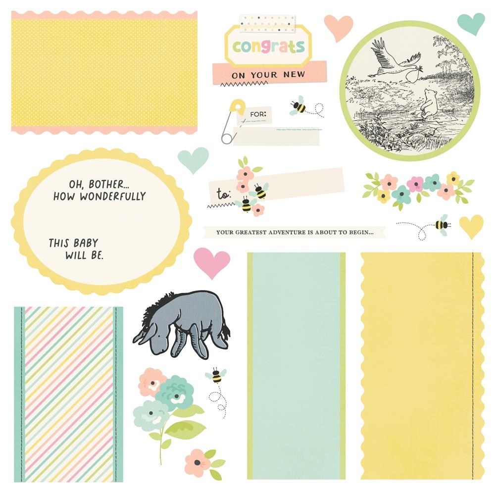 Simple Stories Say Cheese Classic Pooh Baby Card Kit 25836 Congrats On Your Newborn