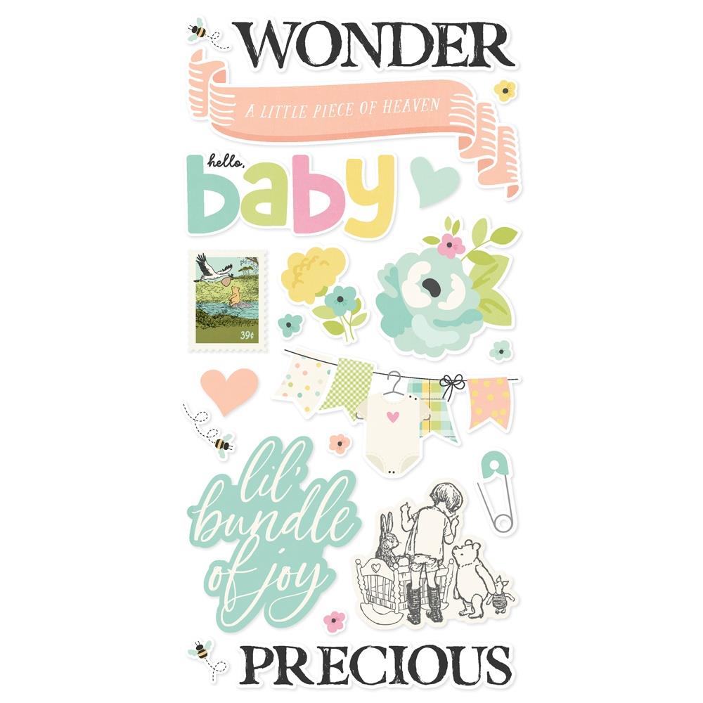 Simple Stories Say Cheese Classic Pooh Baby Foam Stickers 25831 Bundle Of Joy Images