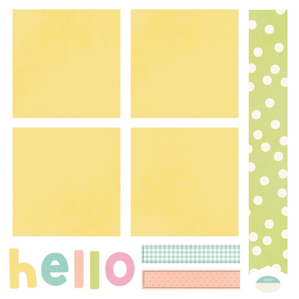 Simple Stories Say Cheese Classic Pooh Baby Page Kit 25837 Bright Hello