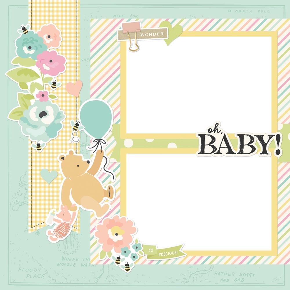 Simple Stories Say Cheese Classic Pooh Baby Page Kit 25837 New Born