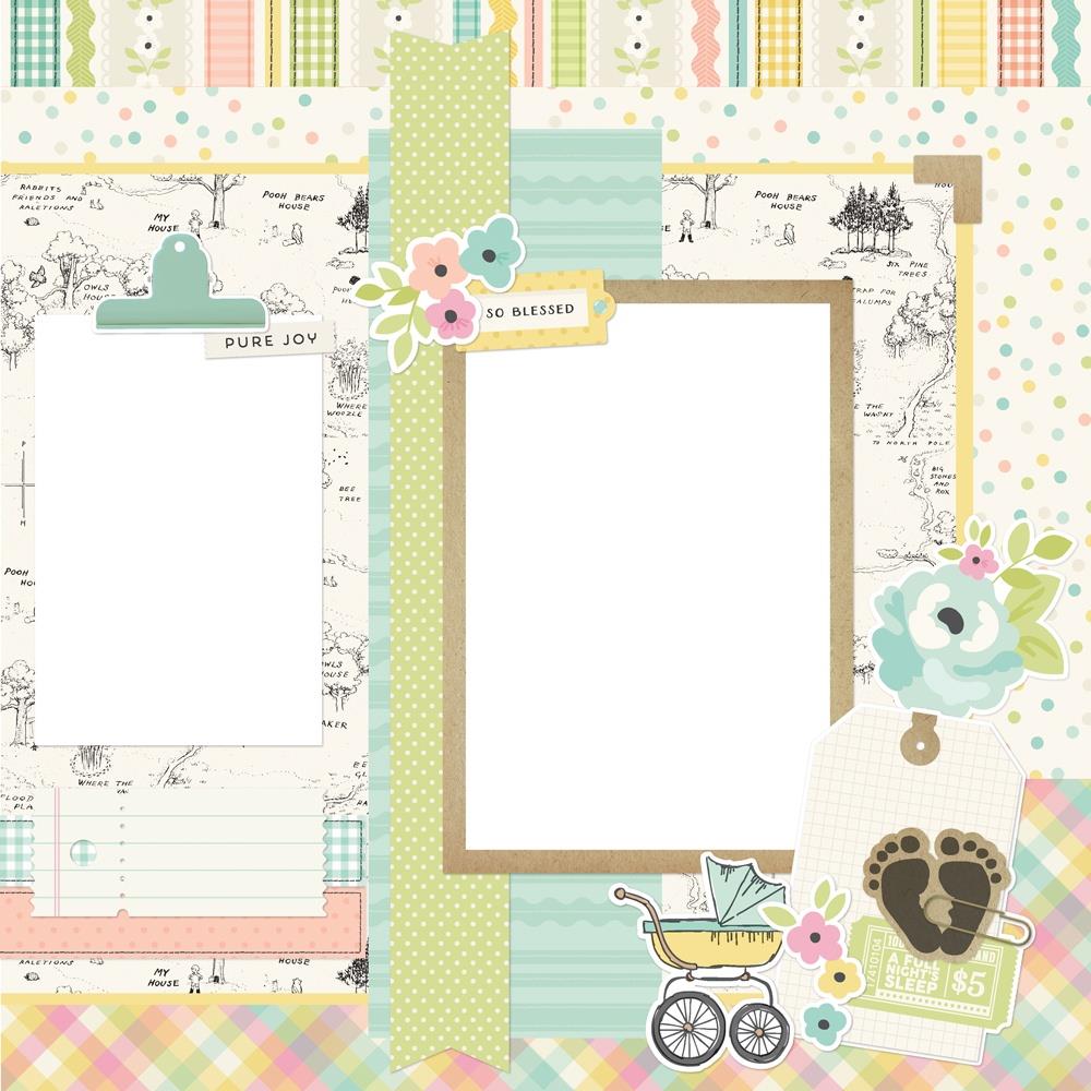 Simple Stories Say Cheese Classic Pooh Baby Page Kit 25837 So Blessed