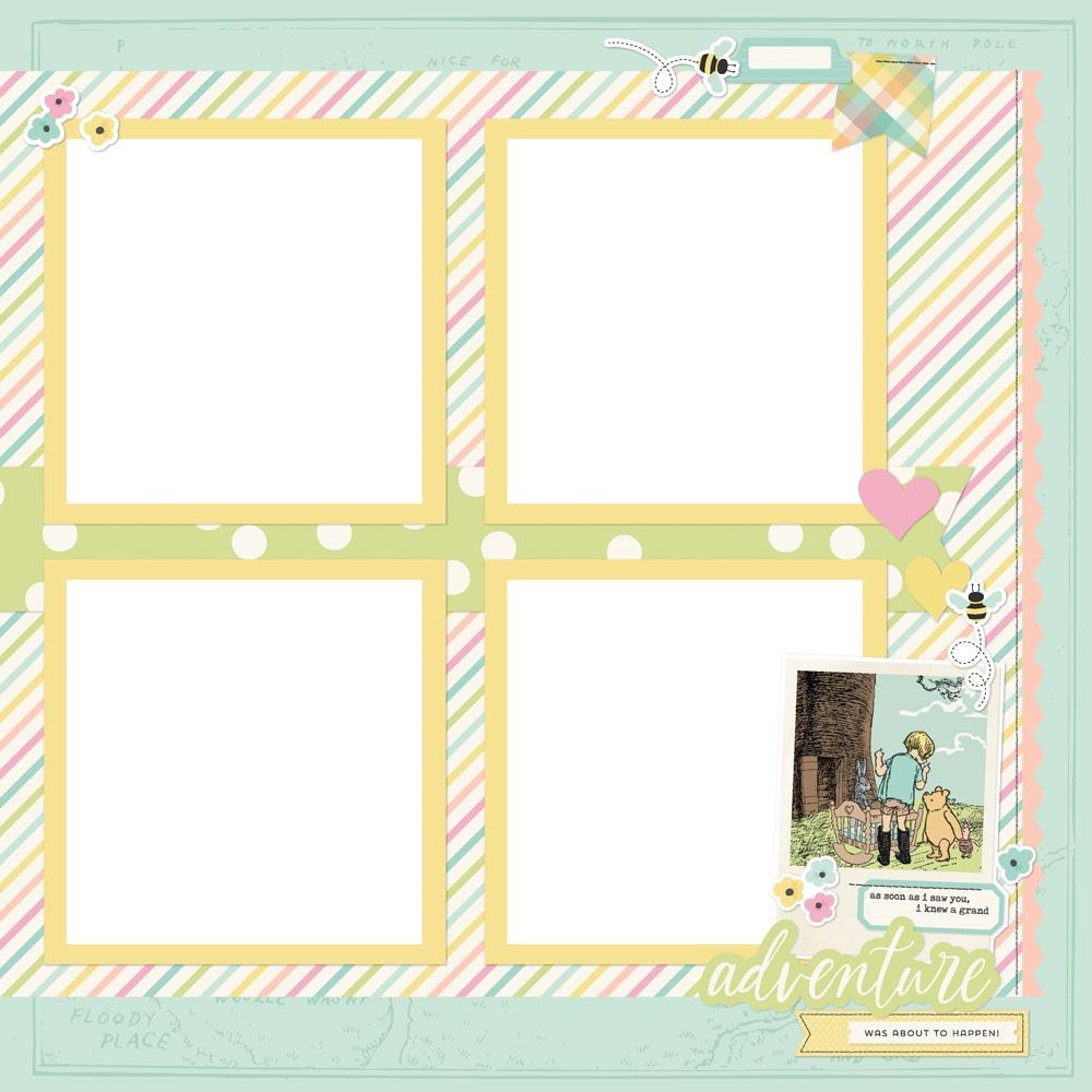 Simple Stories Say Cheese Classic Pooh Baby Page Kit 25837 Story Book Layout