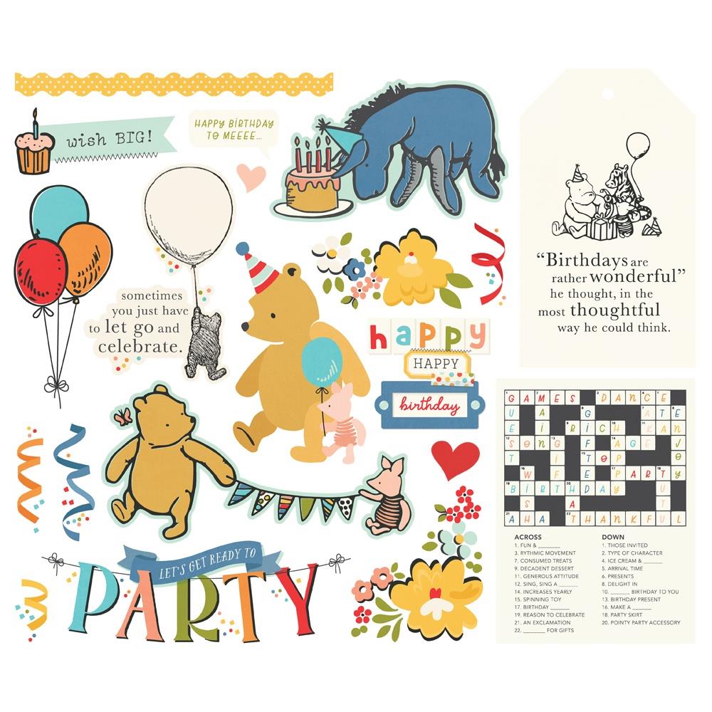 Simple Stories Say Cheese Classic Pooh Birthday Big Bits And Pieces 24809 Party Time