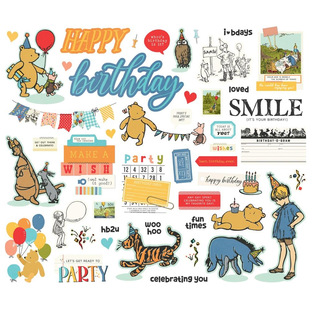 Simple Stories Say Cheese Classic Pooh Birthday Bits And Pieces 24808 Celebration Images