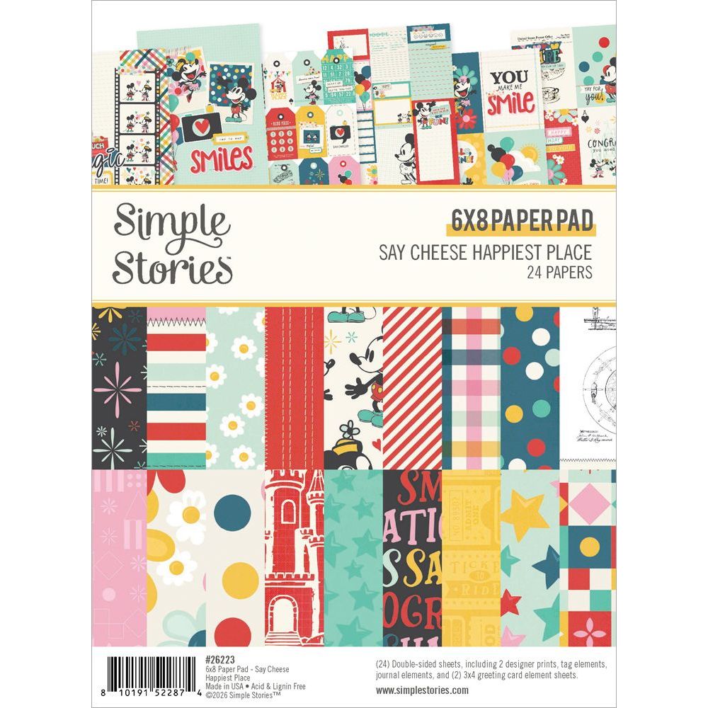 Simple Stories Say Cheese Happiest Place 6 x 8 Paper Pad 26223