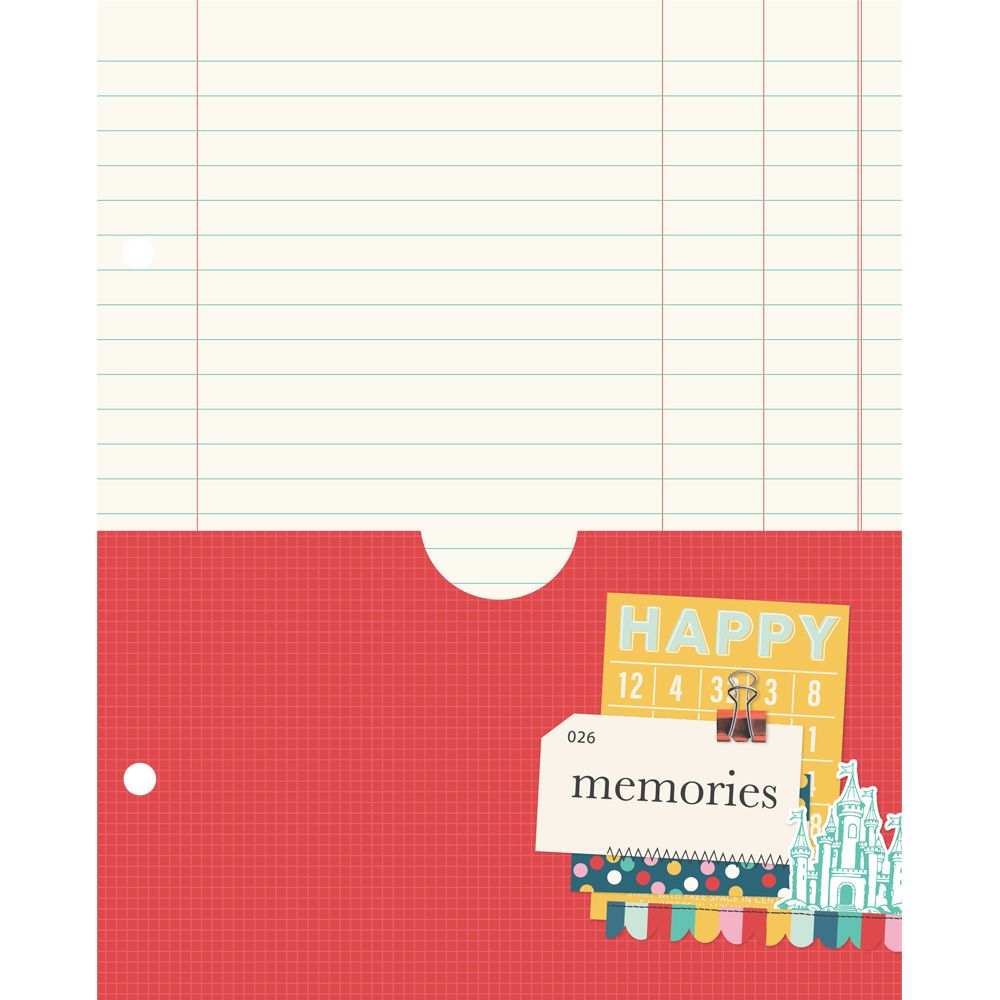 Simple Stories Say Cheese Happiest Place 6 x 8 Snap Binder Inserts 26233 Happy Memories