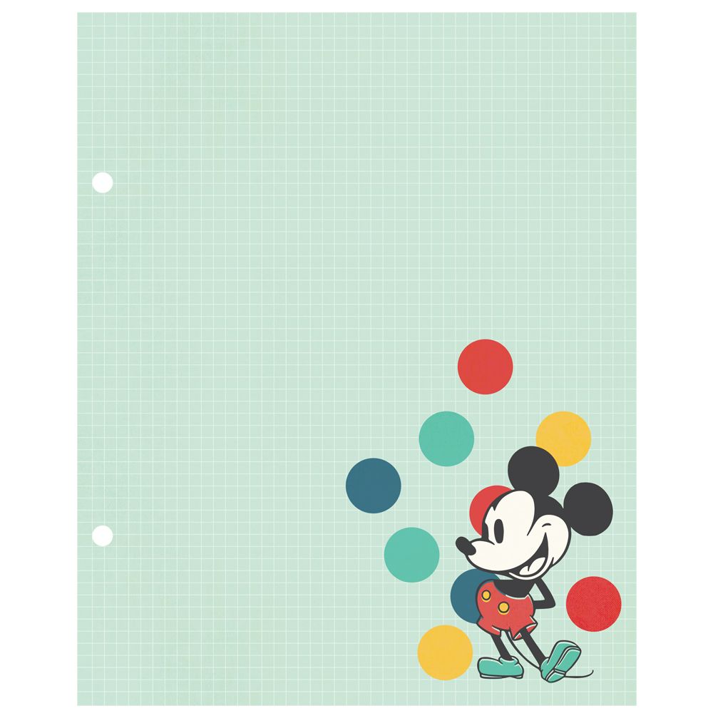 Simple Stories Say Cheese Happiest Place 6 x 8 Snap Binder Inserts 26233 Mickey Mouse Smiling
