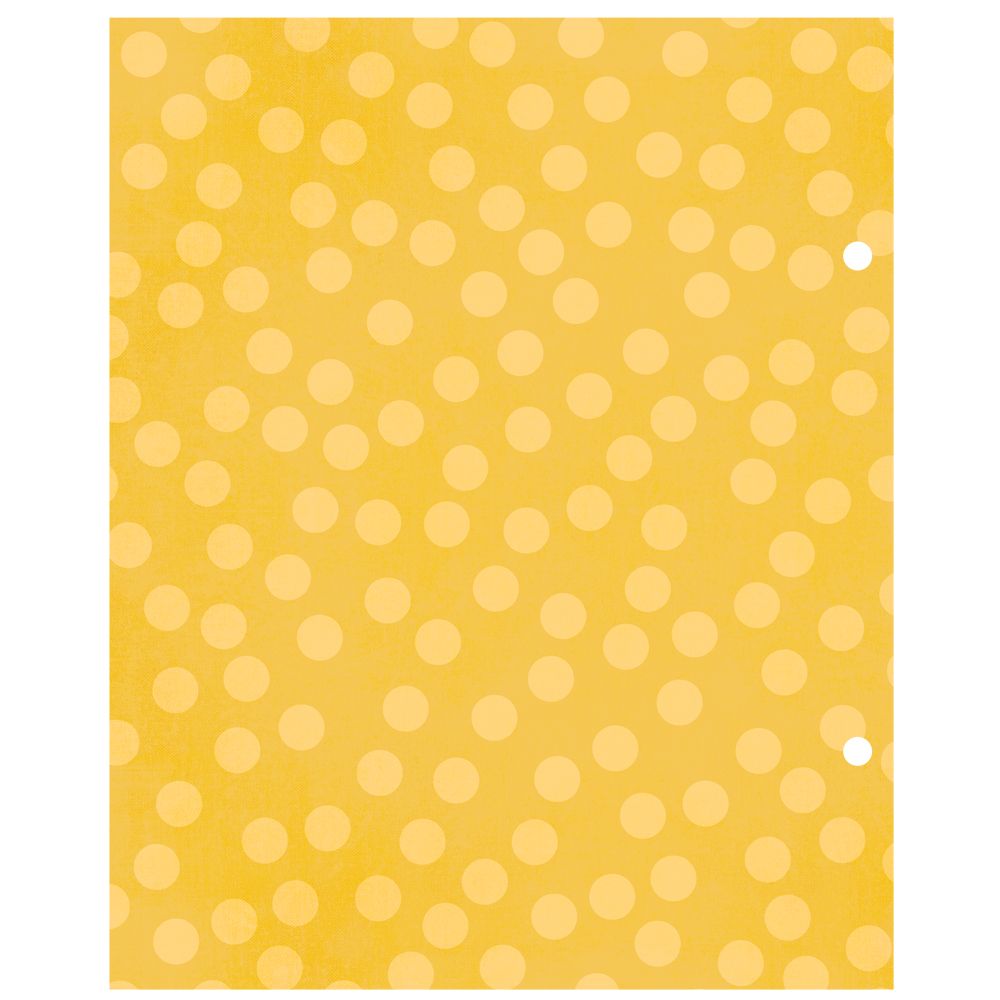 Simple Stories Say Cheese Happiest Place 6 x 8 Snap Binder Inserts 26233 Yellow Polka Dots