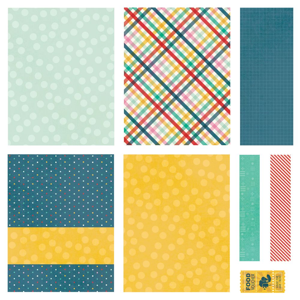 Simple Stories Say Cheese Happiest Place Card Kit 26237 Bright Patterns
