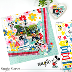 Simple Stories Say Cheese Happiest Place Floral Bits And Pieces 26229 Happy Disney Layout