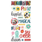 Simple Stories Say Cheese Happiest Place Foam Stickers 26230 Mickey Mouse Sentiments