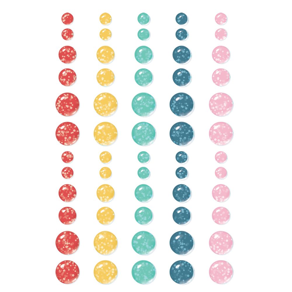 Simple Stories Say Cheese Happiest Place Glitter Enamel Dots 26232 Product Image