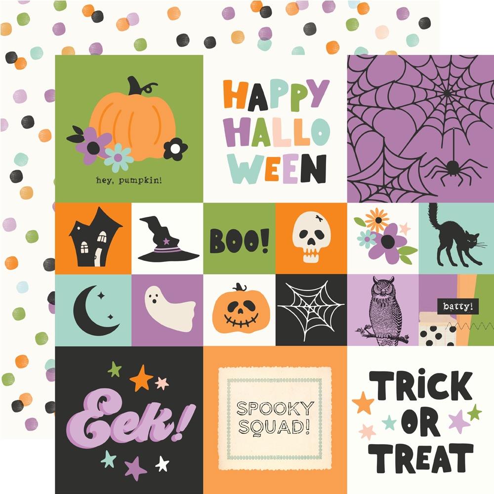 Simple Stories Spooky Things 12 x 12 Collection Kit 24900 2X2/4X4 Elements