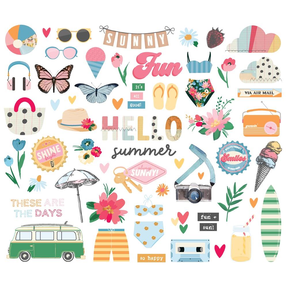 Simple Stories Sunny Days Bits And Pieces 24518 Summertime Vibes