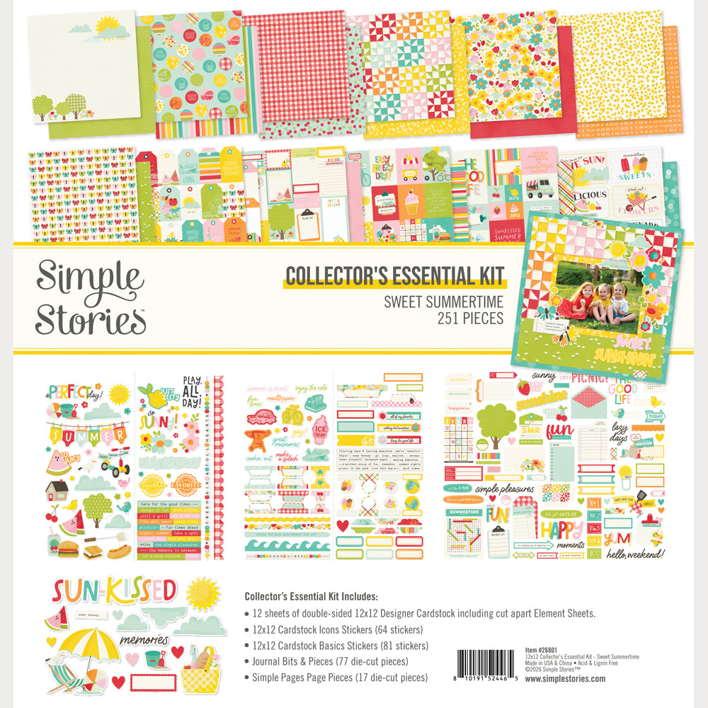 Simple Stories Sweet Summertime 12 x 12 Collector's Essential Kit 26801