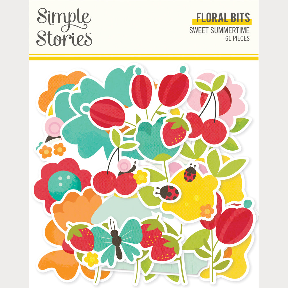 Simple Stories Sweet Summertime Floral Bits And Pieces 26821