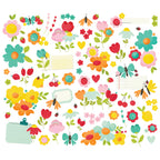 Simple Stories Sweet Summertime Floral Bits And Pieces 26821 Bright Flowers