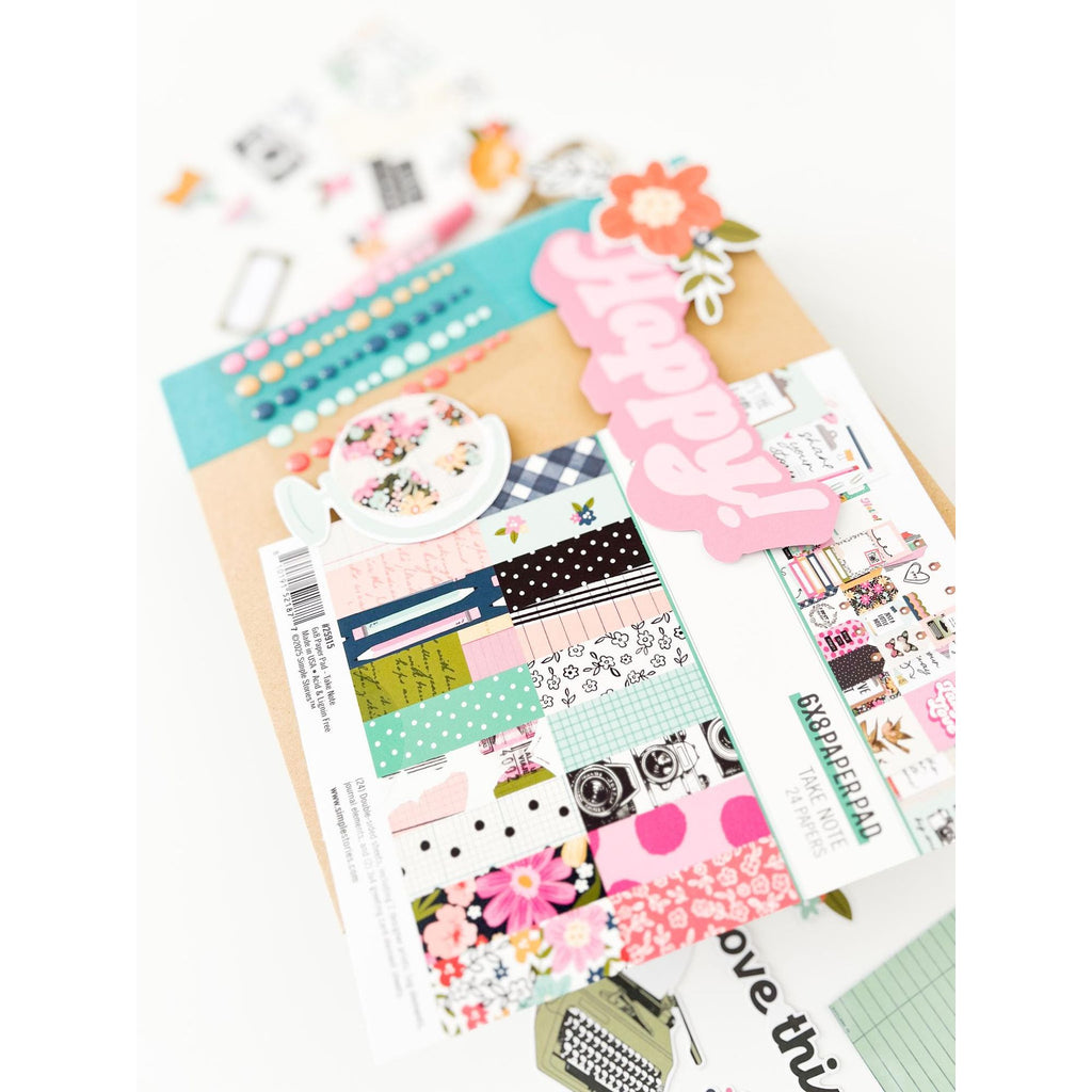 Simple Stories Take Note 6 x 8 Paper Pad 25915 Happy Layout