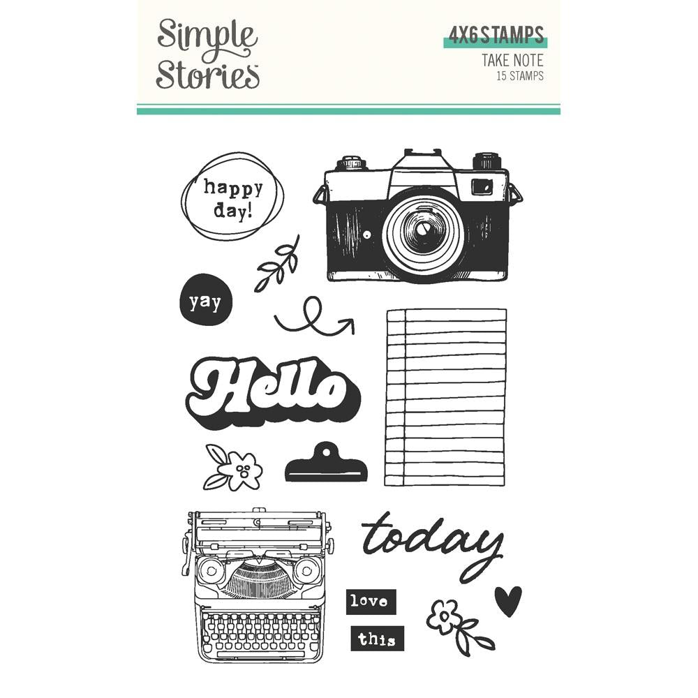 Simple Stories Take Note Clear Stamps 25916