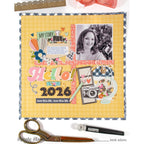 Simple Stories Take Note Office Ephemera 25921 Christmas Layout