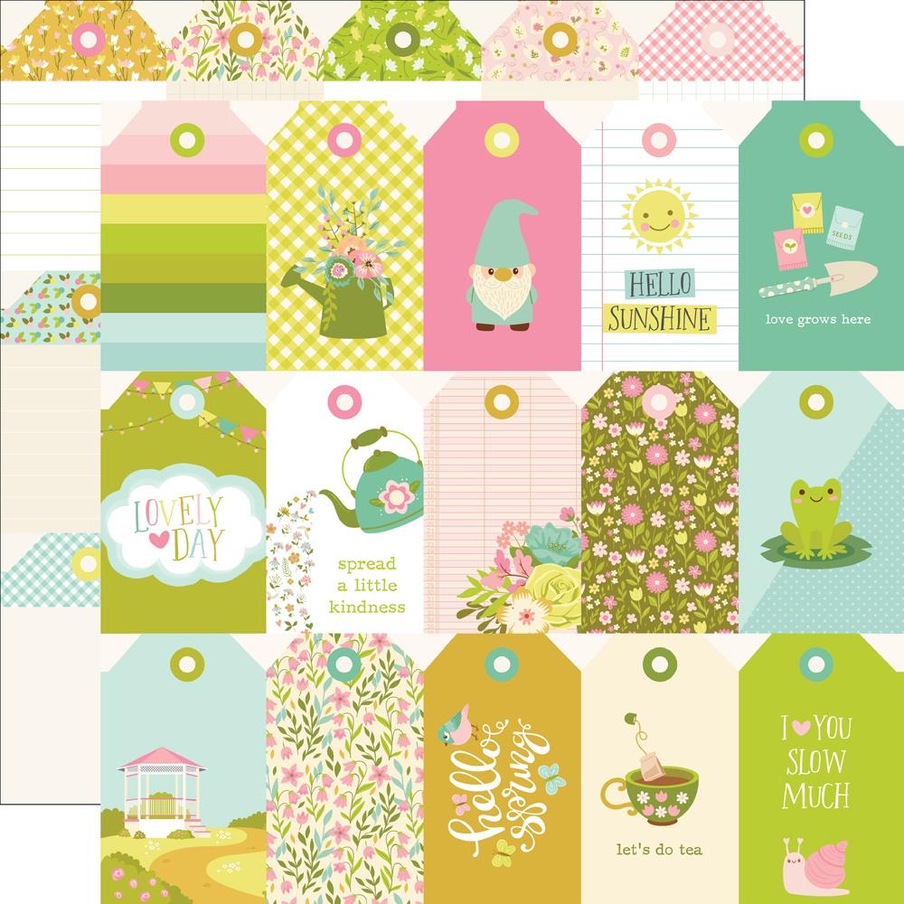 Simple Stories Tea Garden 12 x 12 Collection Kit 24100 Tag Elements