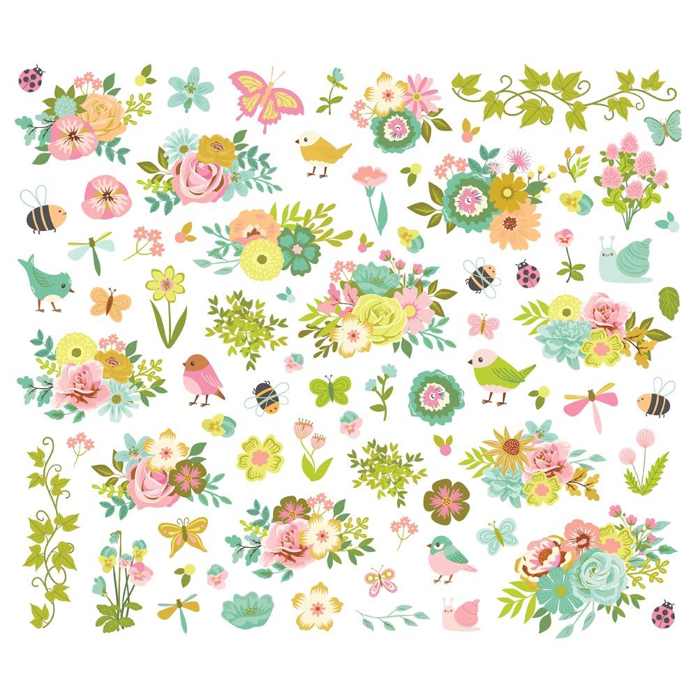Simple Stories Tea Garden Floral Bits And Pieces 24120 Detailed View