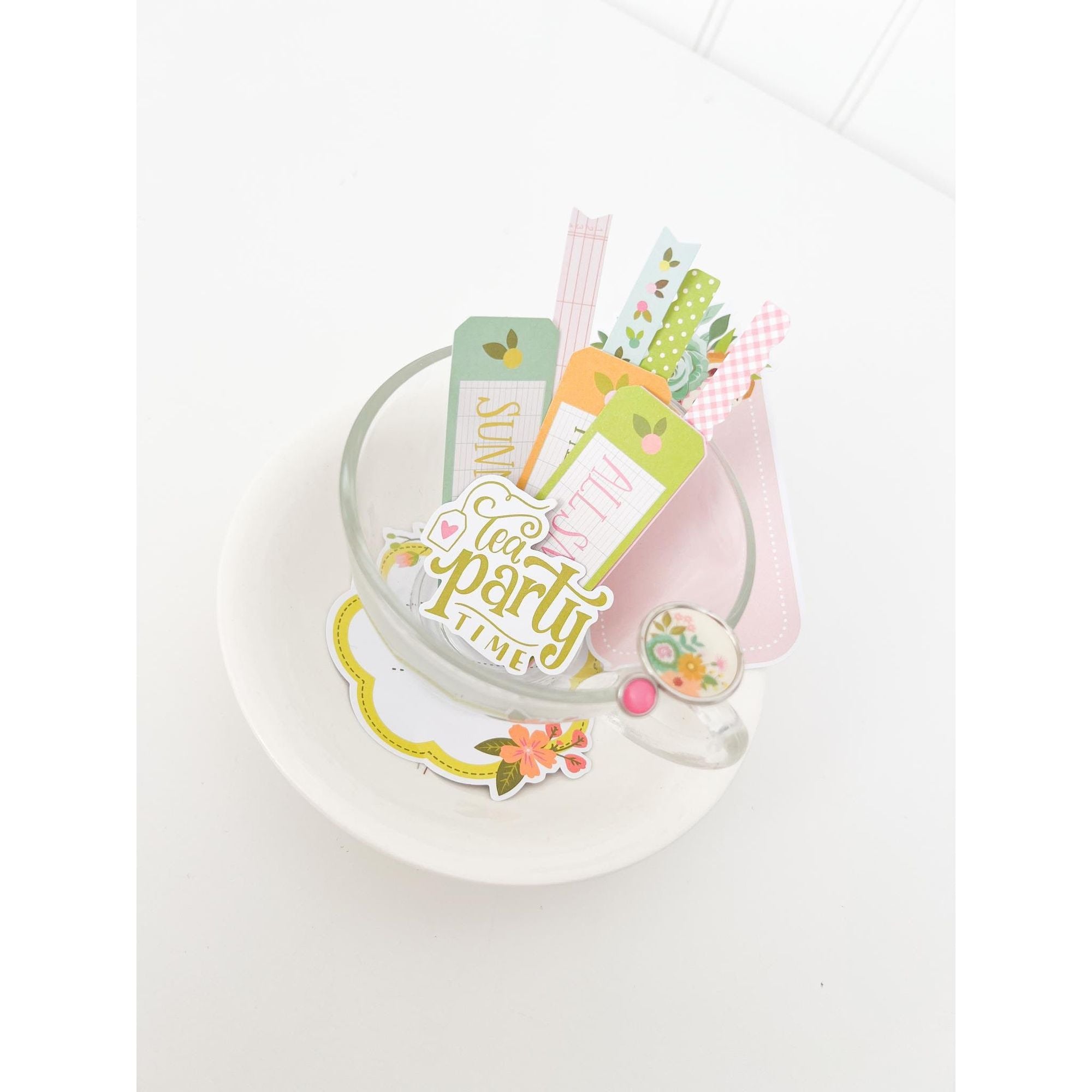 Simple Stories Tea Garden Journal Bits And Pieces 24119 Spring Sentiments