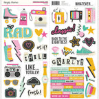Simple Stories Totally 80's 12 x 12 Collection Kit 26700 Cardstock Stickers