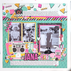 Simple Stories Totally 80's Foam Stickers 26710 Nostalgia Layout