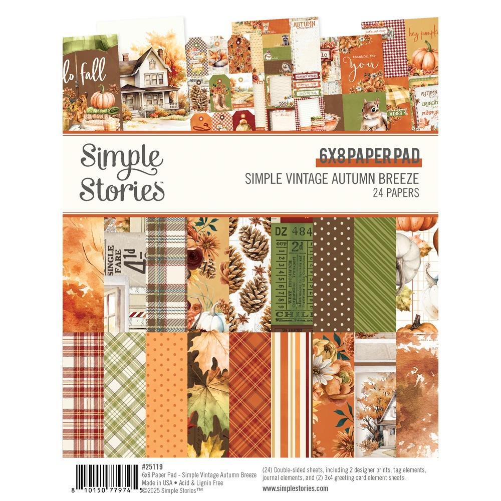 Simple Stories Vintage Autumn Breeze 6 x 8 Paper Pad 25119