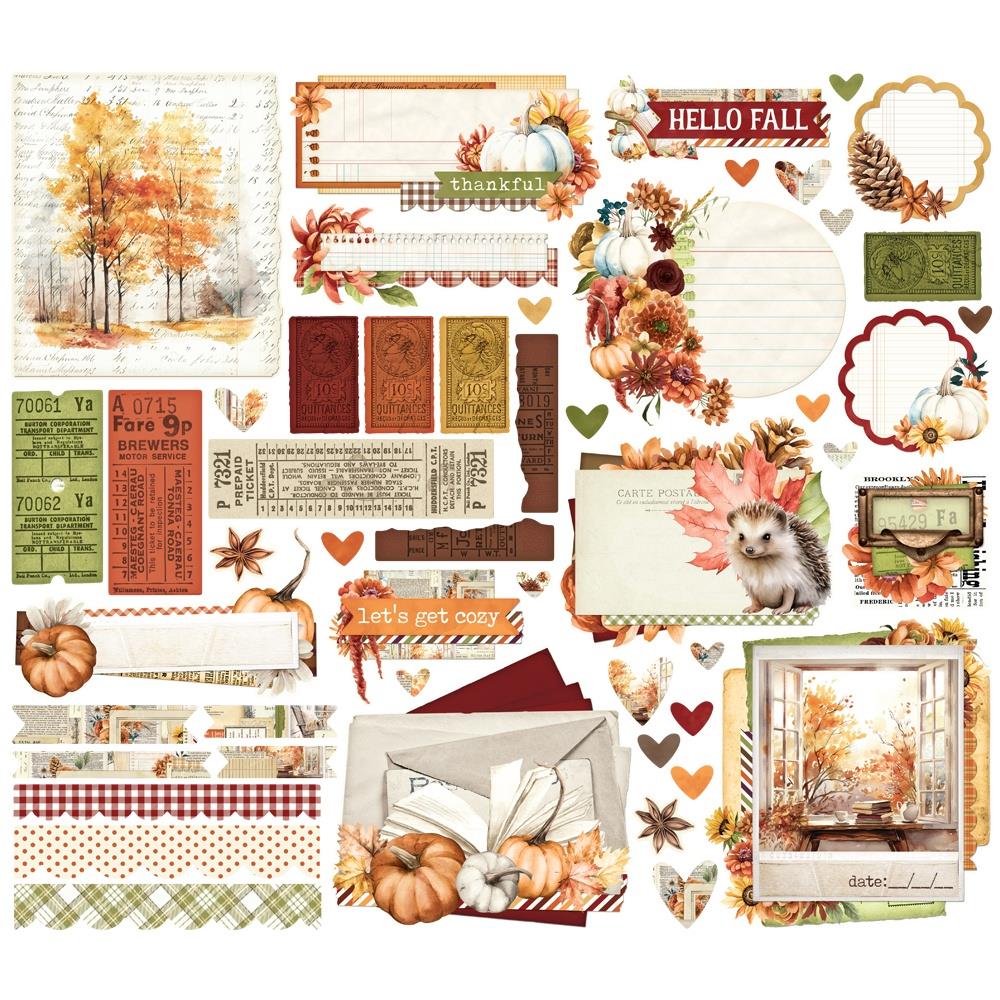 Simple Stories Vintage Autumn Breeze Ephemera 25124 Hello Fall