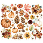 Simple Stories Vintage Autumn Breeze Floral Bits And Pieces 25123 Fall Pumpkins