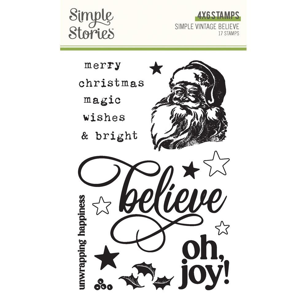 Simple Stories Vintage Believe Clear Stamps 25523